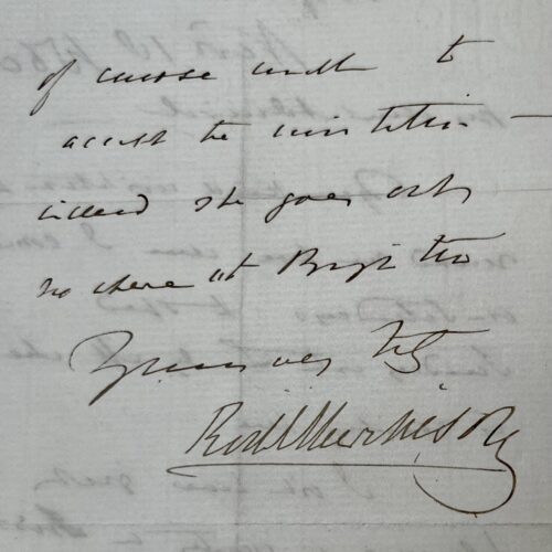 Lettre du géologue écossais Roderick Murchinson