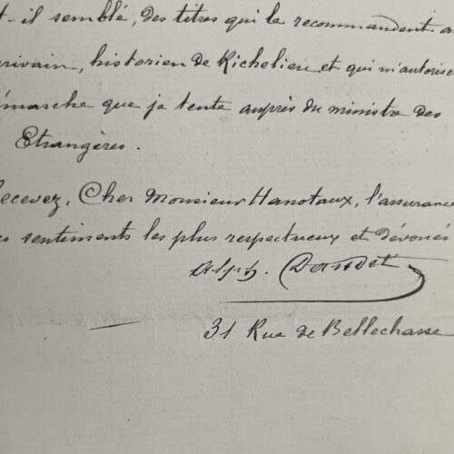 Alphonse Daudet intercède pour son compatriote Jules Boissière, l'auteur de Fumeurs d'opium