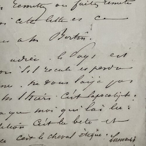 Carta contundente de Lamartine sobre las políticas de Thiers