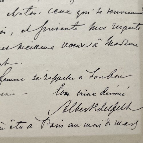 Intéressante lettre du peintre finlandais Albert Edelfelt sur son travail