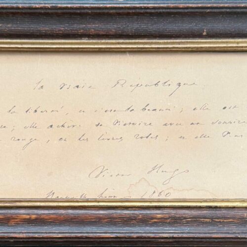 Victor Hugo declaró: "La verdadera República es libertad, y es belleza, es triunfante [...]"