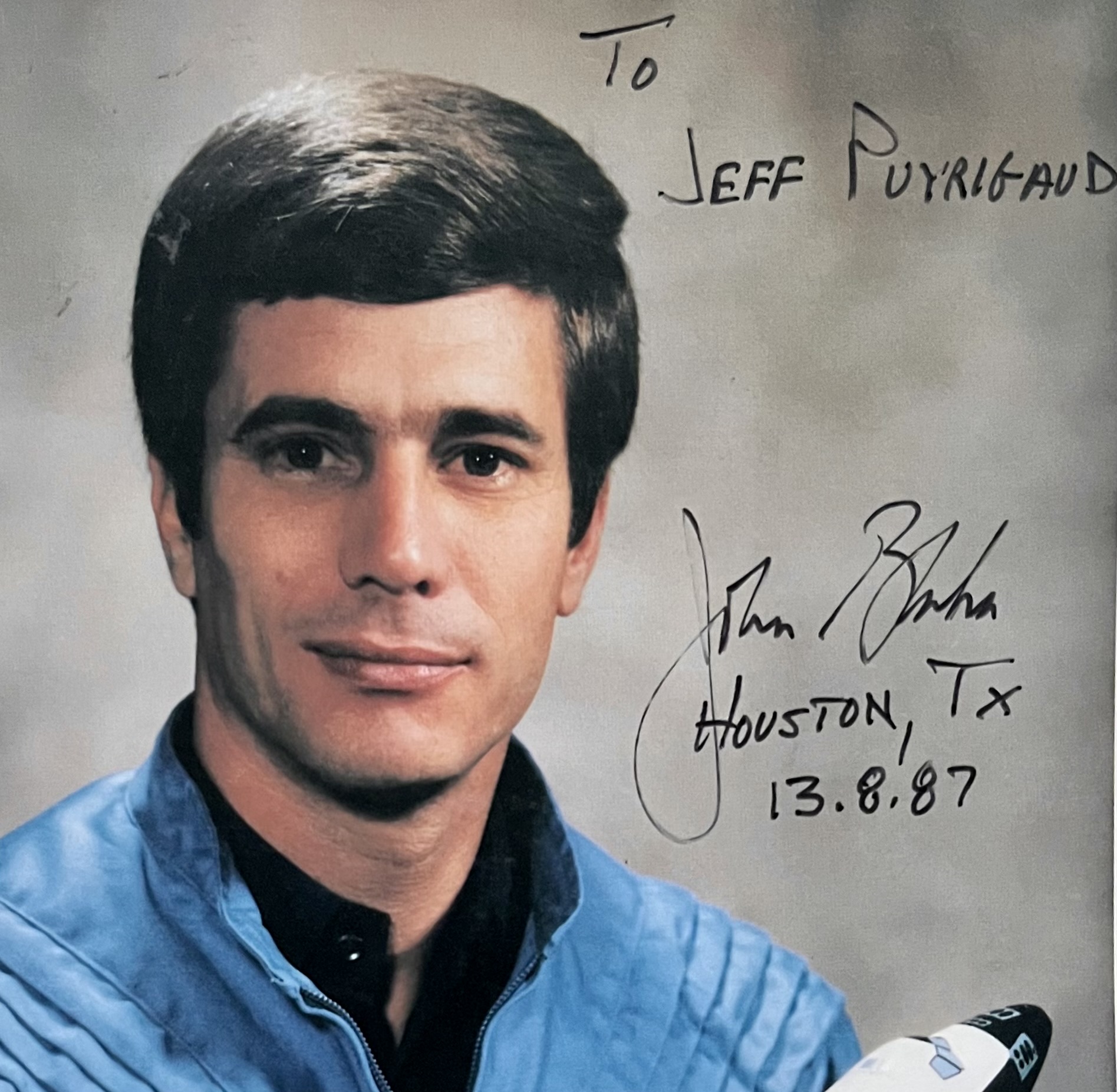 Portrait dédicacé de l’astronaute John Blaha de Houston au Texas