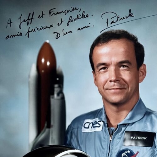 Autographed photographic portrait of astronaut Patrick Baudry, from the Discovery 51-G mission