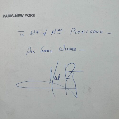 Air France menu signed by astronaut Neil Armstrong
