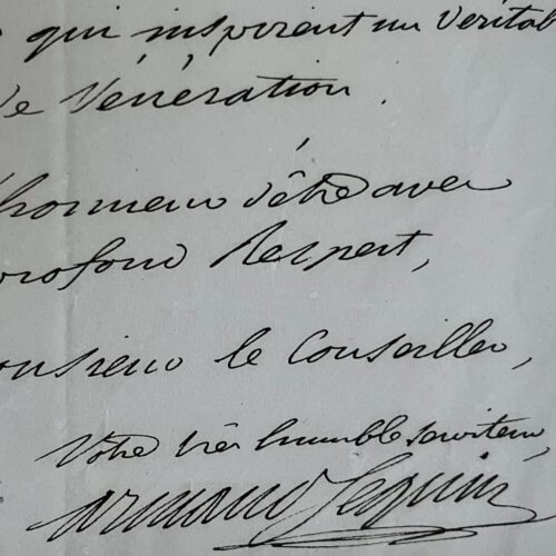 The chemist Armand Séguin begs Girod de l'Ain to intercede on his behalf