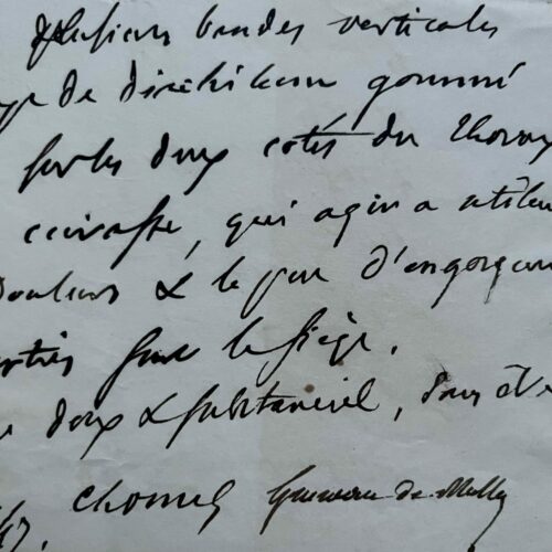 Medical prescription issued jointly by Auguste-François Chomel and Noël Guéneau de Mussy