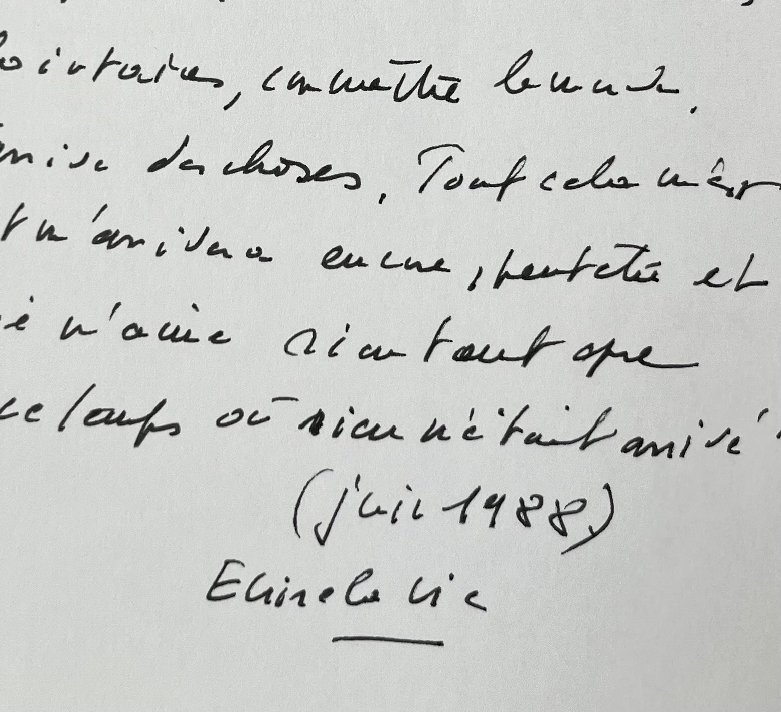 Emouvant manuscrit d’Annie Ernaux, extrait de son ouvrage Écrire la vie