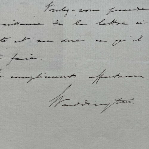 A set of 6 letters from William Henry Waddington