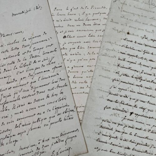 Zwei Briefe des Historikers Ernest Lavisse, damals ein junger Lehrer, an seinen neuen Schulleiter