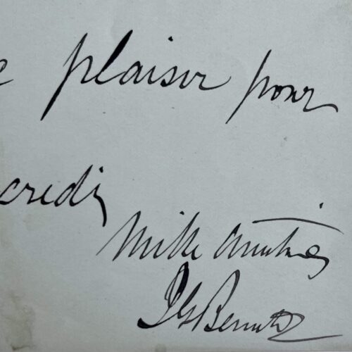 Lettre du riche américain, mécène des sports, James Gordon Bennett Jr