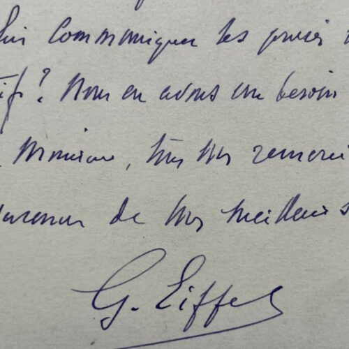 Gustave Eiffel oeuvre pour la préservation de sa Tour, dont la destruction a été décrétée