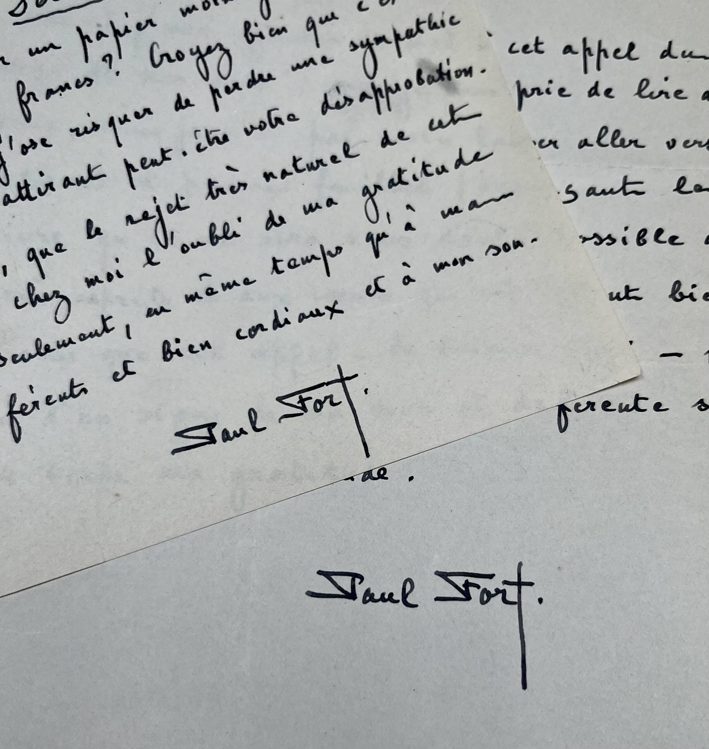 L’appel désespéré de Paul Fort pour soutenir financièrement la publication de ses derniers textes