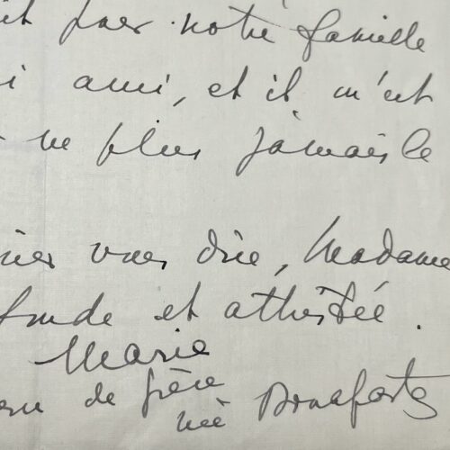 Marie Bonaparte mourns Maurice de Fleury: "It pains me to think I will never see him again."