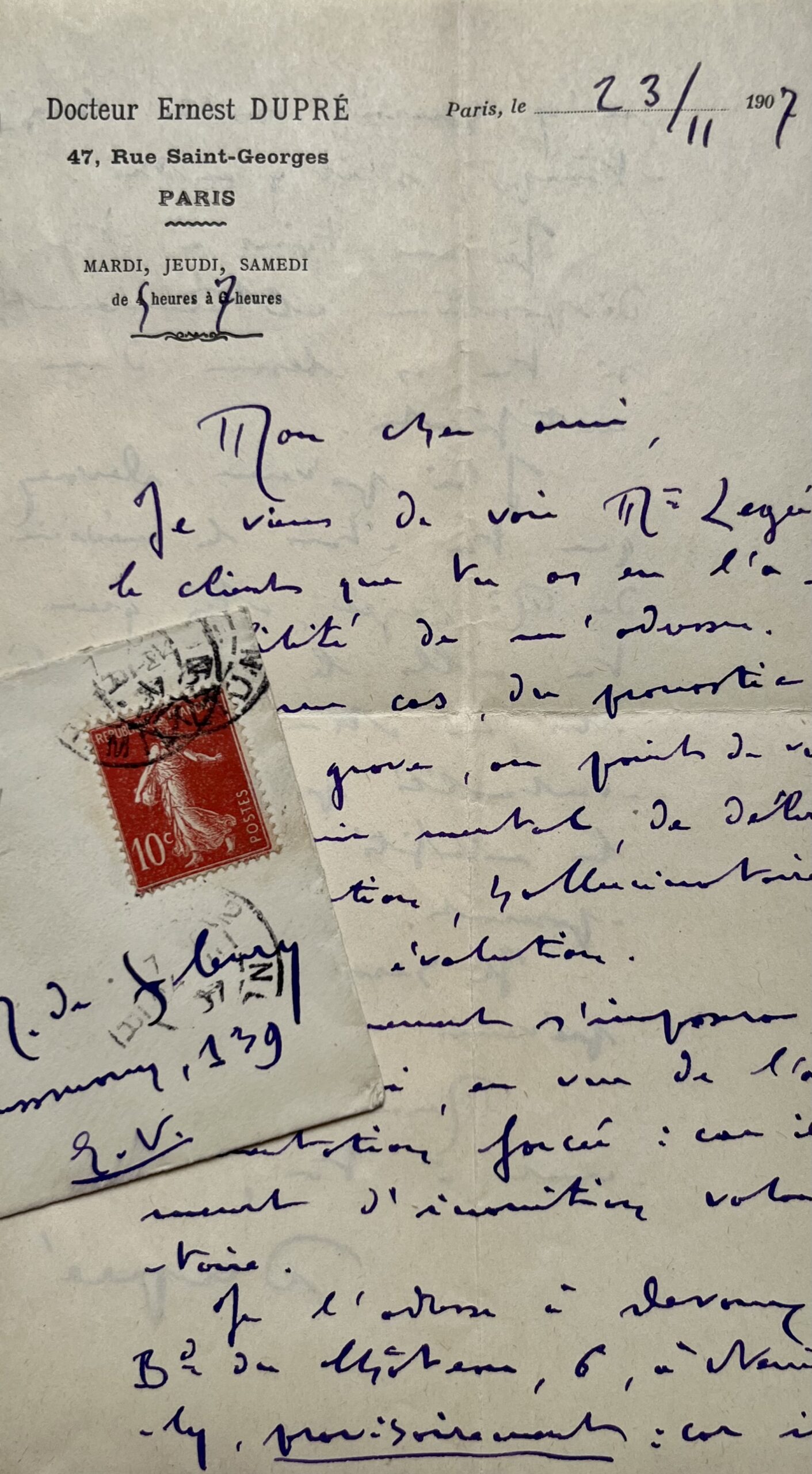 Le psychiatre Ernest Dupré diagnostique un cas de folie