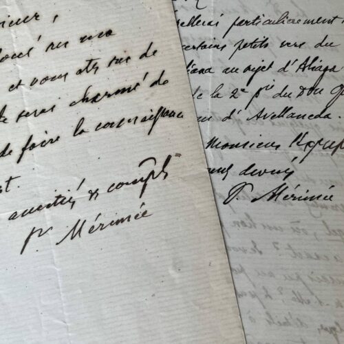 Deux lettres de Prosper Mérimée à Hetzel, relatives à la traduction de Don Quichotte par Lucien Biart