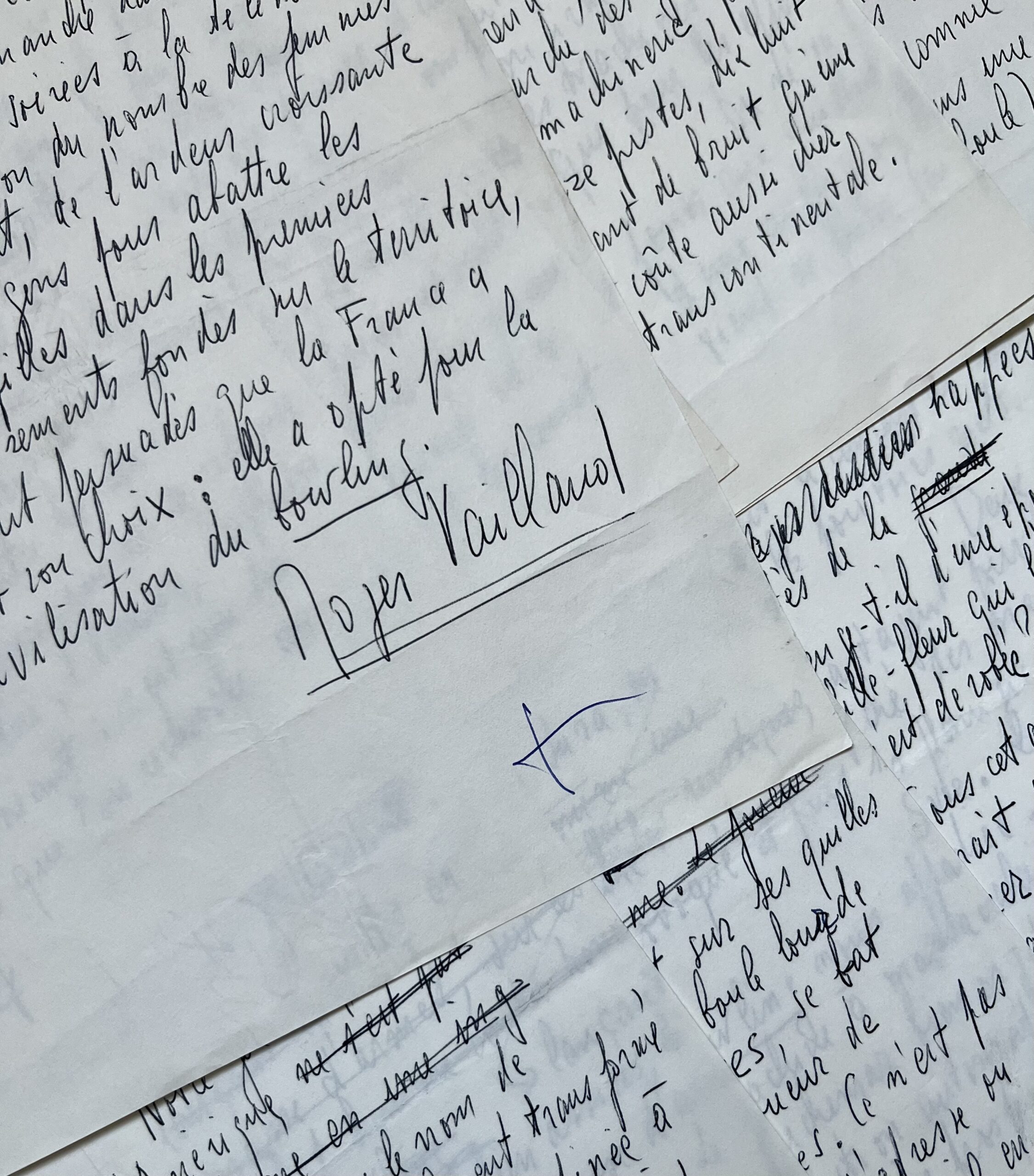 Manuscrit d’un article de Roger Vailland sur le Bowling, loisir en plein essor en Europe