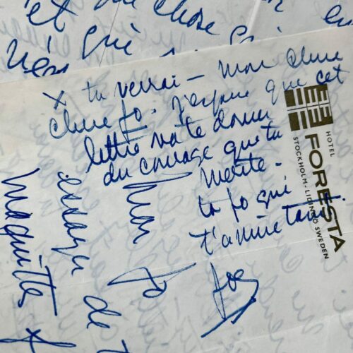 Magnifique lettre de Josephine Baker, rassemblant ses costumes, bijoux et affiches, pour ouvrir son musée