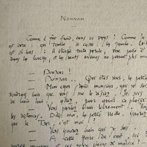 Poème en prose d'André Suarès, du texte "Nonnah" publié en 1907