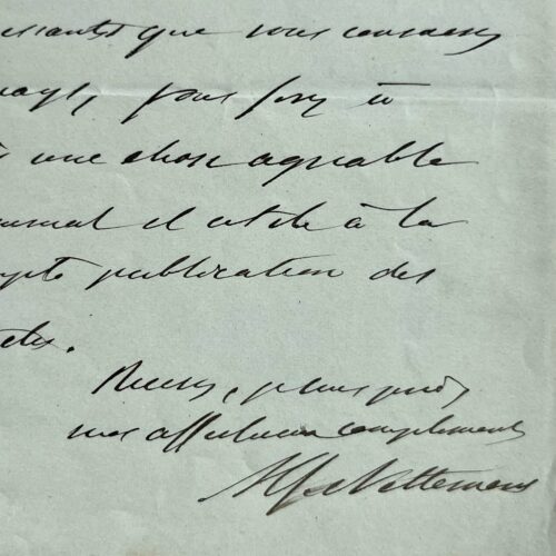 Alfred Nettement envoie des gravures pour une publication