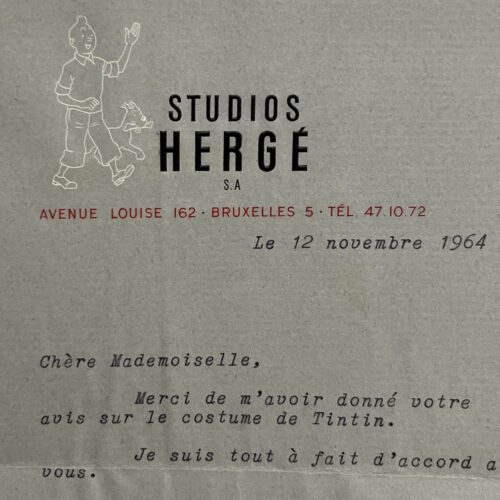 Hergé affirme qu'il n'a pas l'intention de moderniser le costume de Tintin