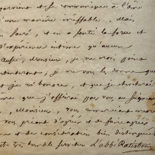 Theodore Ratisbonne, ein zum Katholizismus konvertierter Israelit, erklärt die christliche Offenbarung in einem sehr dichten Brief