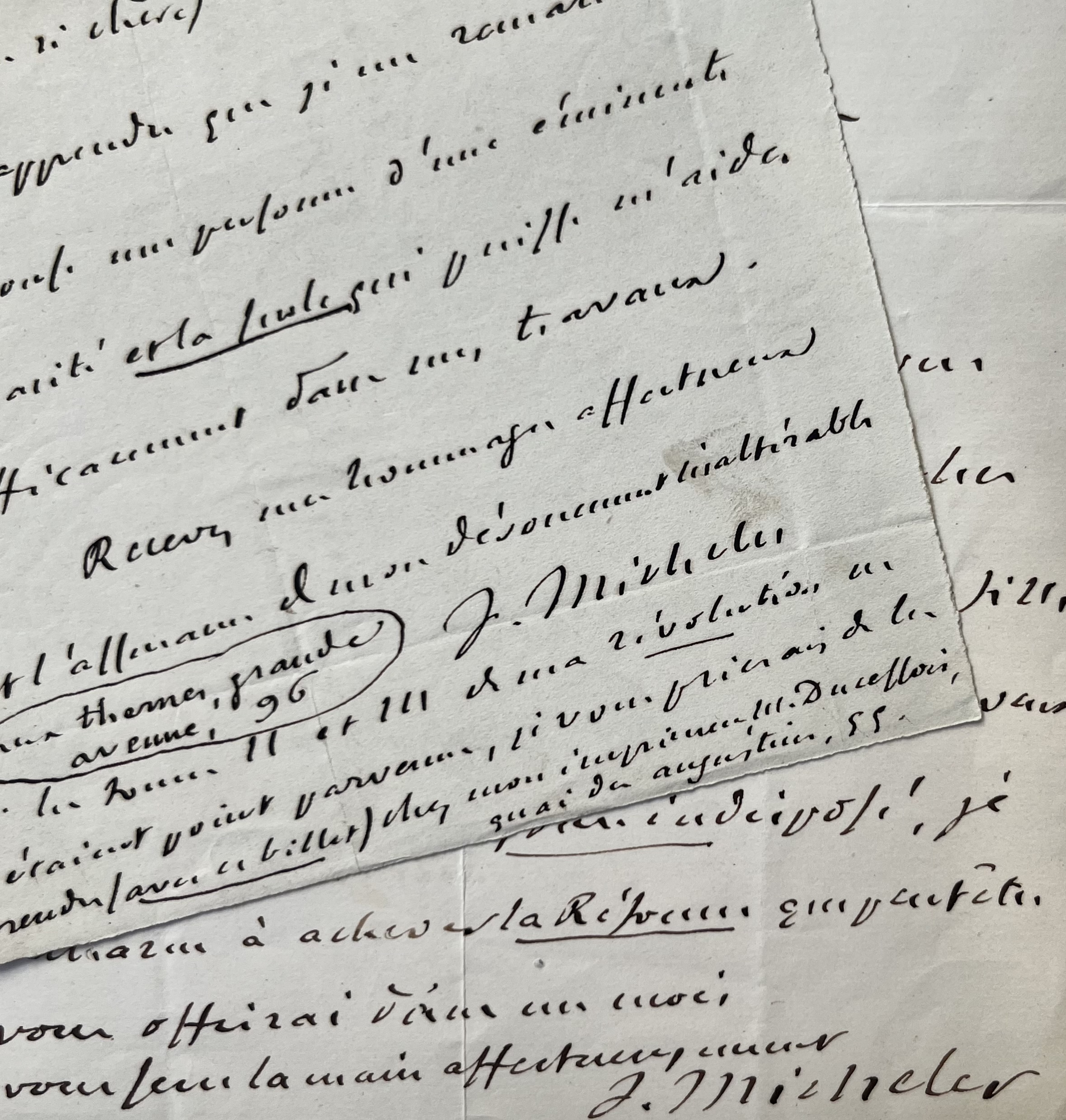 Jules Michelet épouse sa collaboratrice Athénaïs Mialaret et recommande le jeune explorateur Guillaume Lejean