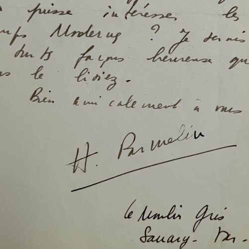 Hélène Parmelin schickt das Manuskript ihres Essays „Der Filacciano-Komplex“ an Jean-Paul Sartre