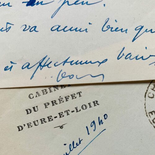 Rare lettre de Jean Moulin de juillet 1940