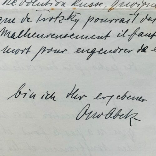 Longue lettre d'Otto Abetz, ambassadeur du Troisième Reich, dissertant sur son épouse Suzanne de Bruyker et sur l'éducation des filles