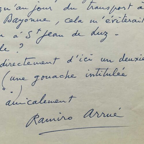 Ramiro Arrué erklärt sich bereit, ein Gemälde bei den Bayonne Talks auszustellen