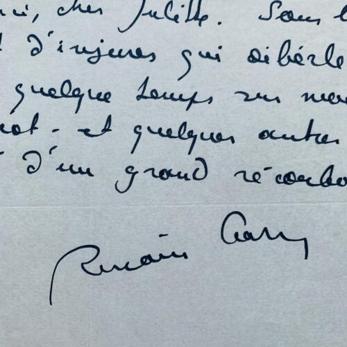 Romain Gary vertraute Pierre Julitte, einem Gefährten der Befreiung, seine Verzweiflung an