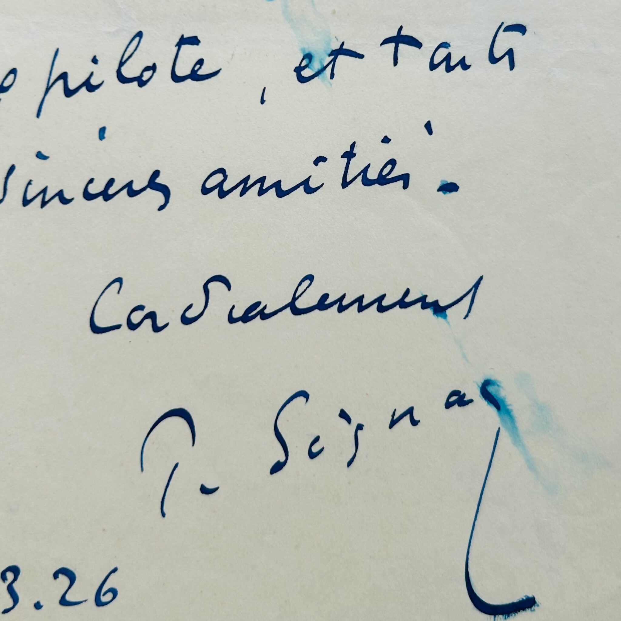 Paul Signac remercie le critique d'art Adolphe Tabarant pour un courageux coup de main