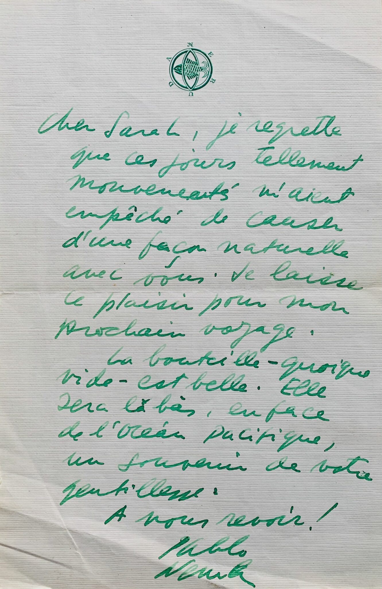 Lettre autographe de Pablo Neruda 2 - 1