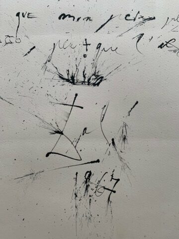 Dessin à l’encre signé Salvador Dalí, 1967