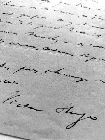 Détail d’une lettre autographe de Victor Hugo