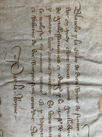 Parchemin ancien, acte manuscrit