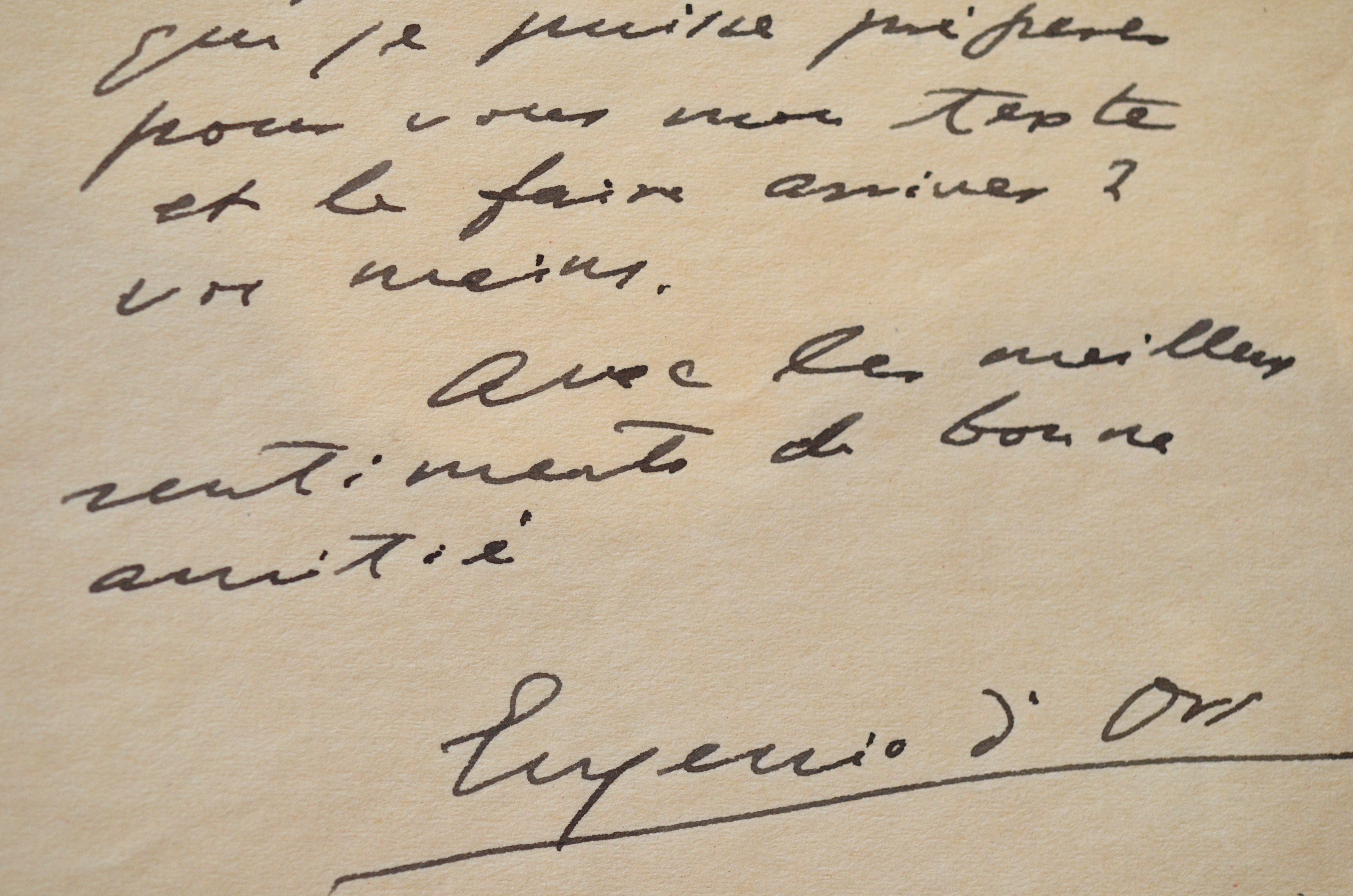L’écrivain catalan Eugenio d’Ors s’inquiète de ne pouvoir terminer son travail.