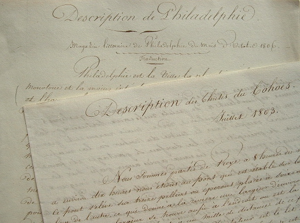 Description de Philadelphie et des chutes du Cohoes.