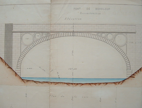 Projet de reconstruction du pont de Buholoup sur le Volp.