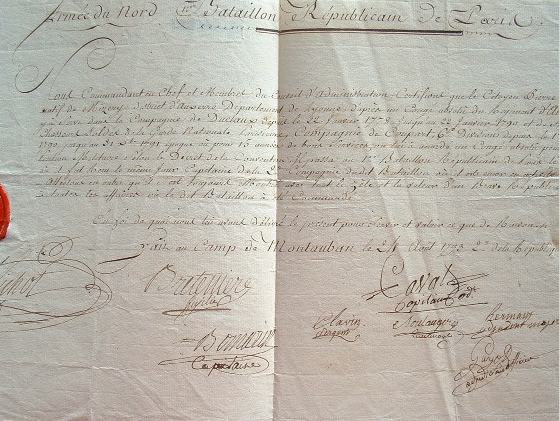 Le Bataillon Républicain de Paris accorde un congé.