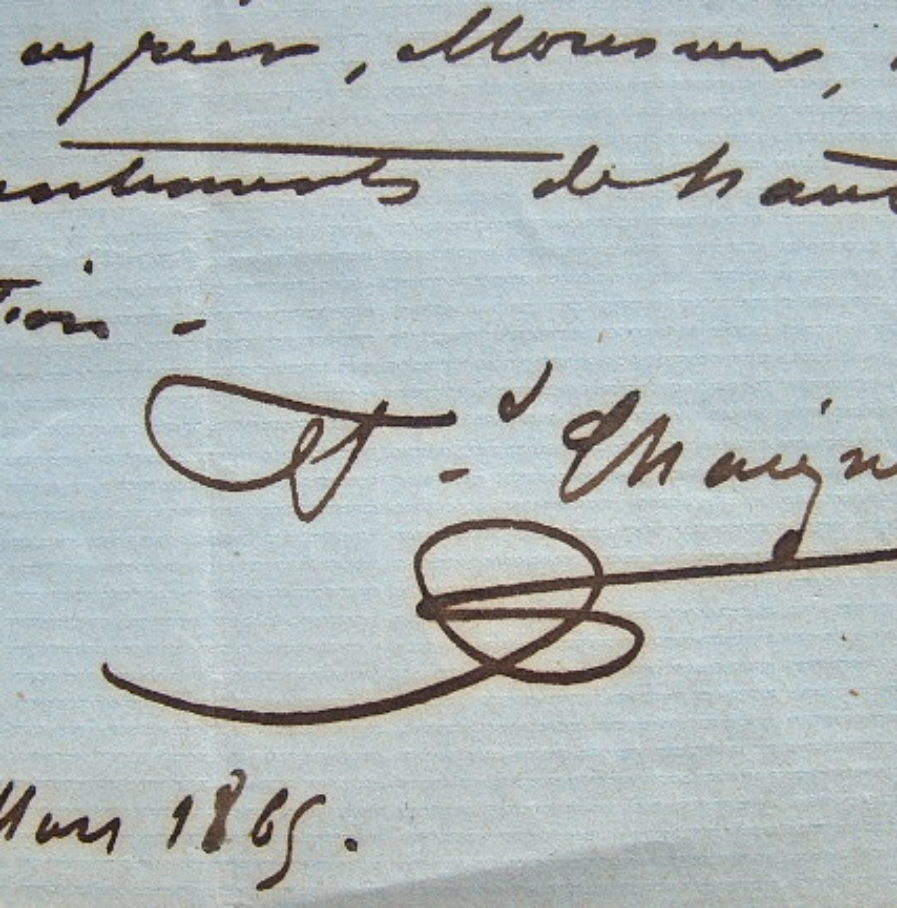 Ferdinand Chaigneau envoie une esquisse de son tableau.