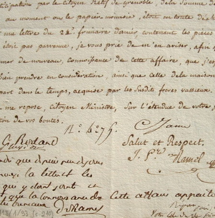 Le ministre de la Justice Ramel de Nogaret donne sa réponse.