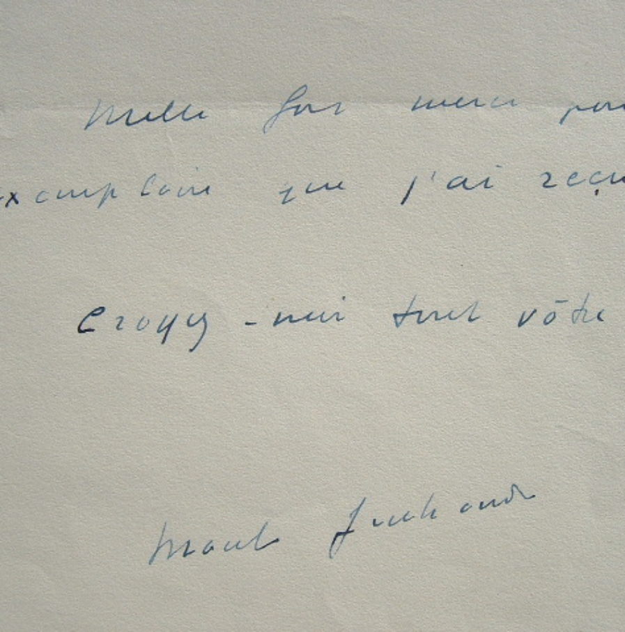 Mille mercis de Marcel Jouhandeau.