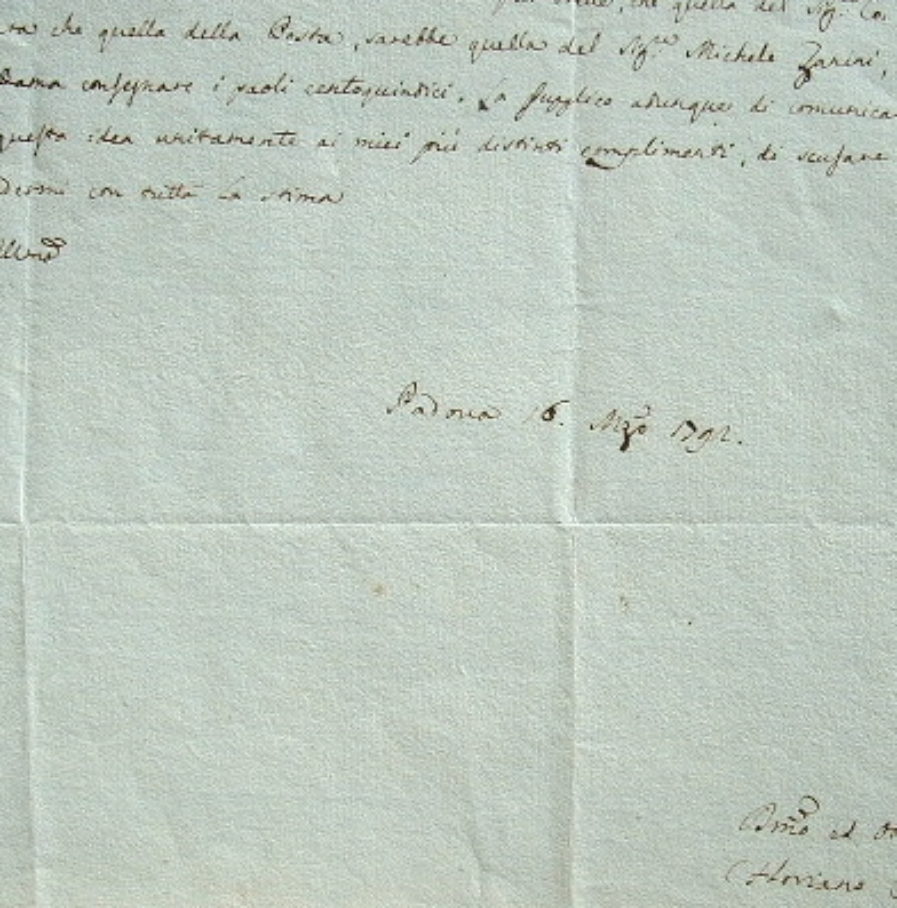 L’anatomiste Floriano Caldani reconnaissant envers la comtesse Aldrovandi.