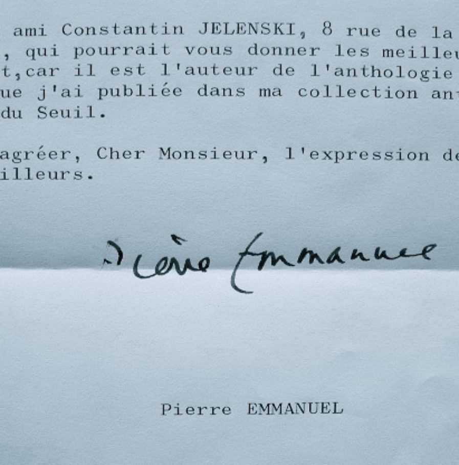 Pierre Emmanuel juge la poésie de Jean-Paul II.