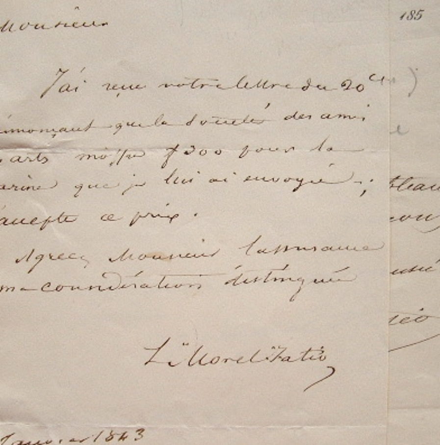 Léon Morel-Fatio accepte une offre pour une marine.