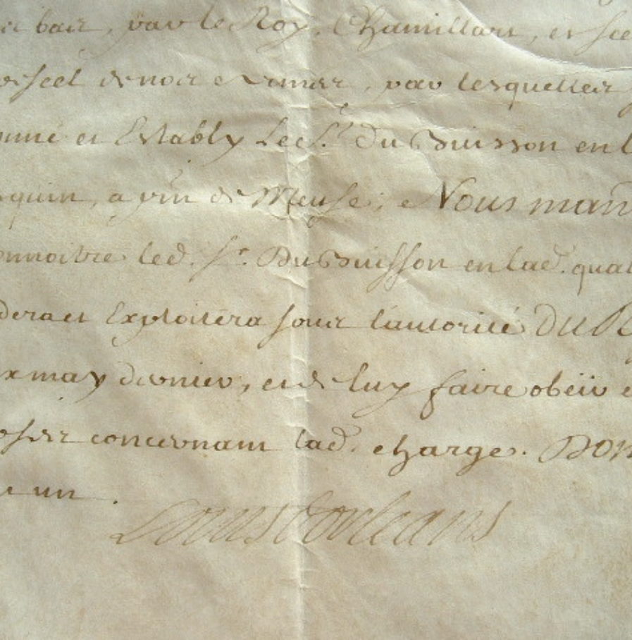 Louis d’Orléans nomme un capitaine d’infanterie.