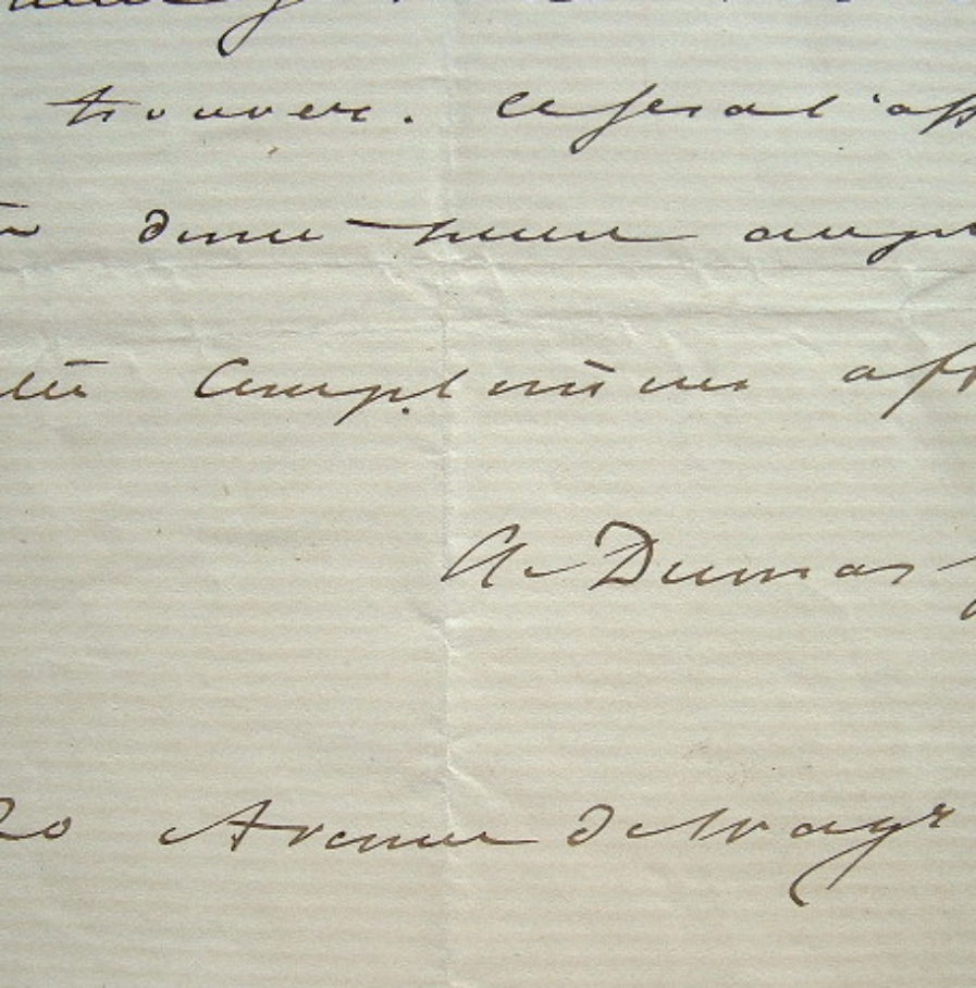 Alexandre Dumas fils a besoin de se confier.