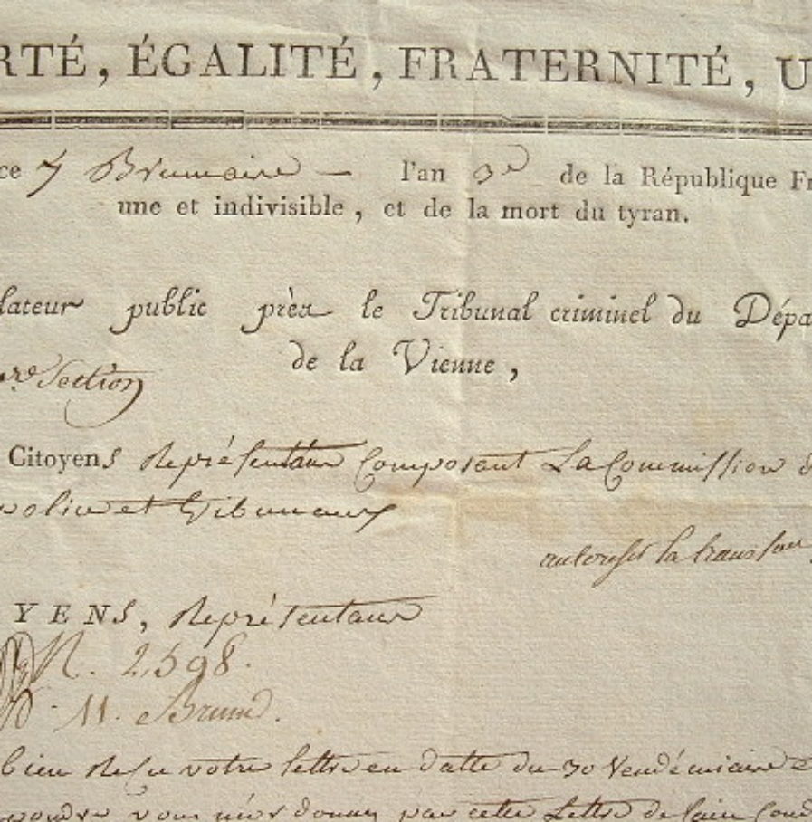 L’accusateur public de Poitiers redoute la traversée de la Vendée.