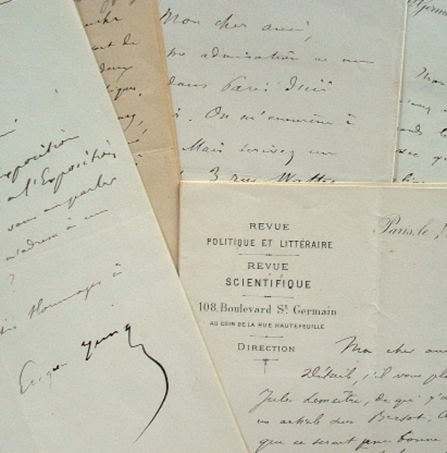 Correspondance d’Eugène Yung à Abraham Dreyfus et Ch. Bigot.